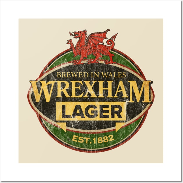 WREXHAM LAGER VINTAGE TEXTURE Wall Art by handokostore